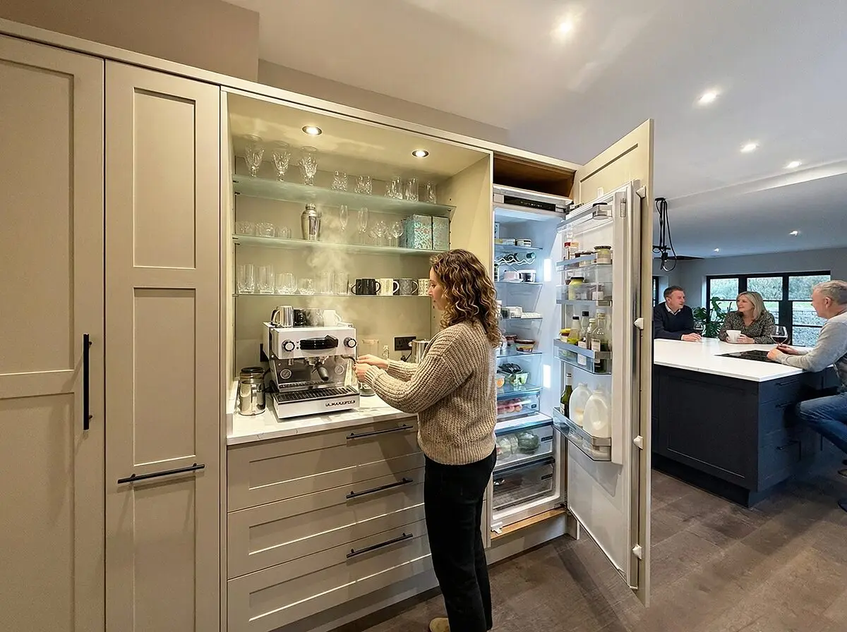 Coffee station in luxury bespoke kitchen